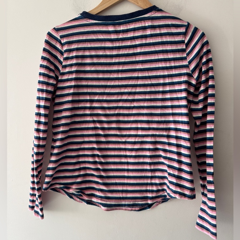 Madewell Whisper Cotton Rib-Crewneck Long-Sleeve Tee in Jessica‎ Stripe - Picture 5 of 8